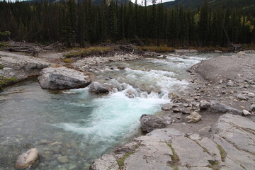 mountain river in the mountains, Kananaskis Country, Alberta