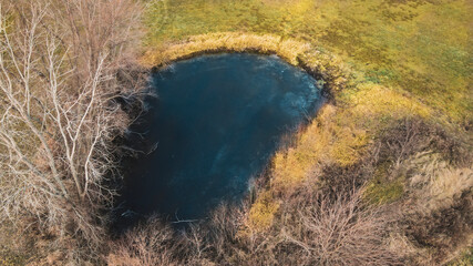 water flowing into the river
