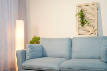 リビング風景　無人　夜