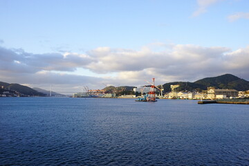 Nagasaki Bay and Nagasaki Port Terminal in Nagasaki, Japan - 日本 長崎湾 長崎港ターミナル