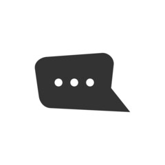 Chat speech bubble and dialog balloon filled style vector icon