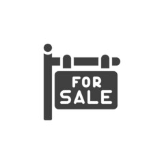 For sale sign vector icon