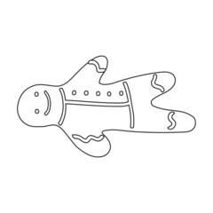 Cookies vector icon.Outline vector icon isolated on white background cookies.