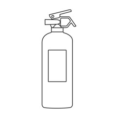 Fire extinguisher vector icon.Outline vector icon isolated on white background fire extinguishe.