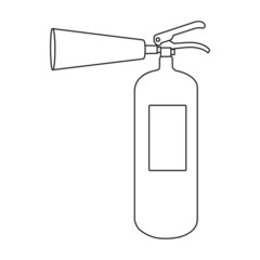Fire extinguisher vector icon.Outline vector icon isolated on white background fire extinguishe.