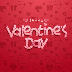 Happy Valentine's Day Greeting Card vector illustration