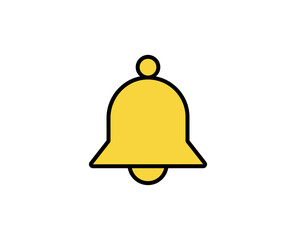 Bell line icon. High quality outline symbol for web design or mobile app. Thin line sign for design logo. Color outline pictogram on white background