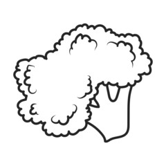 Cauliflower vector icon.Outline vector icon isolated on white background cauliflower.