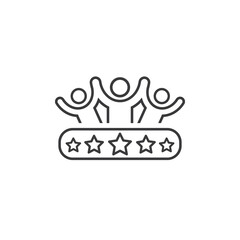 Customer reviews, rating, user feedback concept vector icon. 