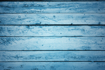 Naklejka premium wooden wall, blue background