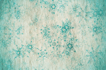 snowflakes on old paper texture