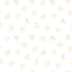 Heart shaped brush stroke seamless pattern design