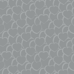 Fototapeta premium Heart shaped brush stroke seamless pattern design