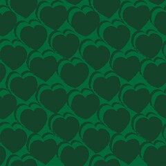 Heart shaped brush stroke seamless pattern design