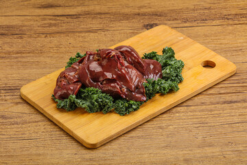 Raw chicken liver for cooking