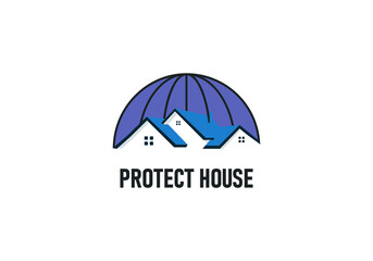 house protect logo design template for real estate business.