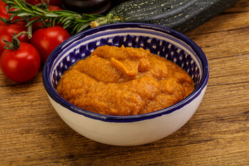 Vegetarian cuisine - Zucchini puree with herbs