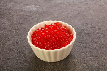 Luxury delicous red salmon caviar