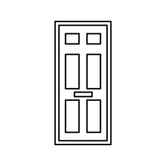 door icon. Door sign, isolated. Flat design. vector illustration