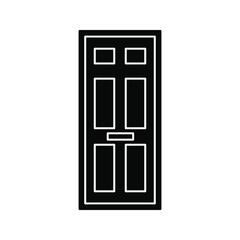 door icon. Door sign, isolated. Flat design. vector illustration