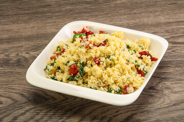 Vegetarian uisine - couscous with vegetables