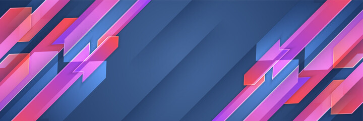 stripes memphis gradient blue purple colorful Abstract design banner