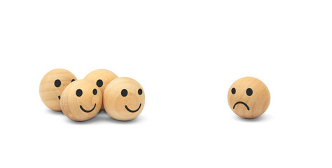 Wooden ball Symbol of teamwork. people connecting Business concept. Symbol of teamwork, cooperation, partnership