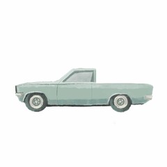 Car with trunk for delivery, digital illustration