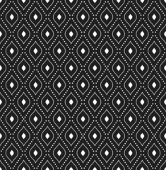 Geometric dotted vector dark pattern. Seamless abstract modern black and white texture for wallpapers and backgrounds
