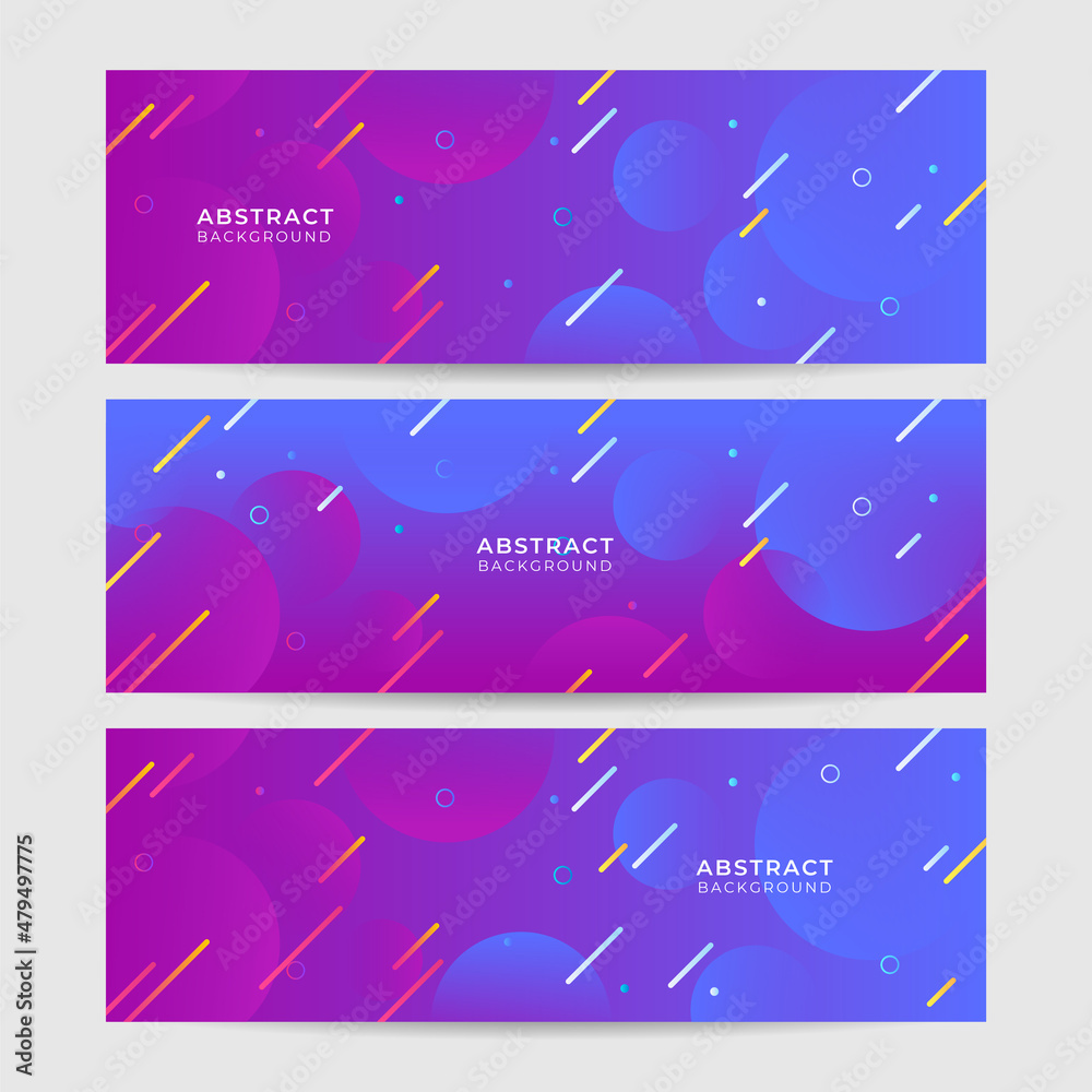 Poster spread line gradient purple colorful abstract design banner