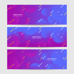 Spread Line gradient purple colorful Abstract design banner