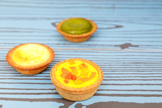 Mango Tart, Egg Tart And Steamed Custard Tart