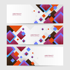 Square clean gradient purple orange colorful Abstract design banner