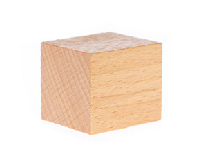 Toy Wooden Geometric Shape Isolated on white Background.