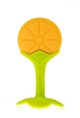 Silicone Baby Teether Fruit Kids Bite Toys Food Isolated on white background