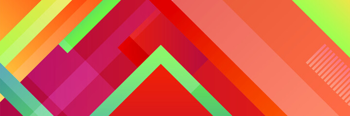 Modern Line gradient red green colorful Abstract design banner