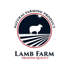 Lamb farm premium quality logo design