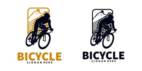 bike logo illustration isolated in white background