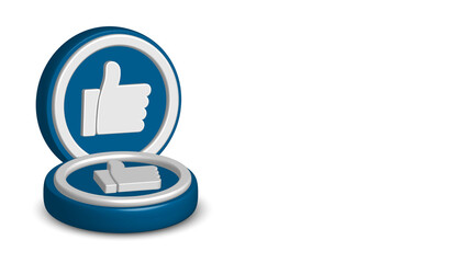 3d like signs on white background