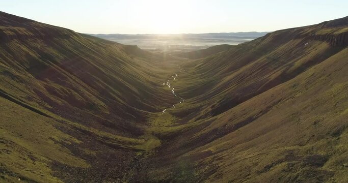 Flying above High Cup Nick