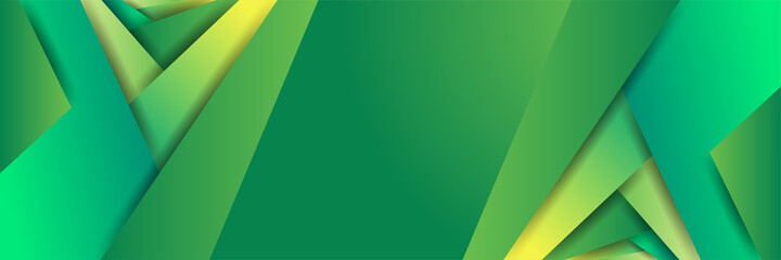 Gradient shape green colorful Abstract design banner