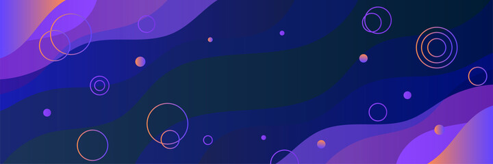 Modern dynamic gradient dark blue purple colorful Abstract design banner