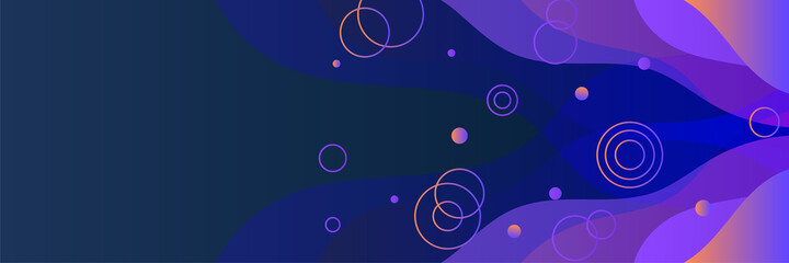 Modern dynamic gradient dark blue purple colorful Abstract design banner