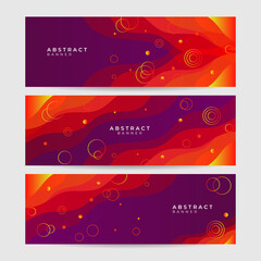 Modern dynamic gradient purple red colorful Abstract design banner