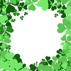 St Patrick's Day background with Shamrock Leaves.