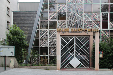 saint-marcel church in paris in france