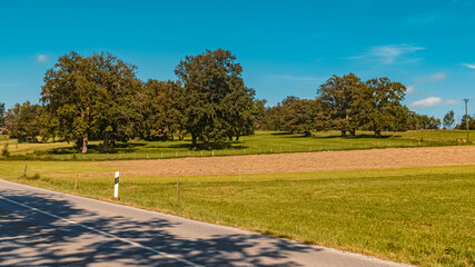 Beautiful alpine summer view at Uffing near the famous Staffelsee lake, Bavaria, Germany