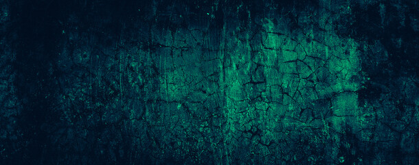 grunge abstract old cement concrete wall texture background with dark green color