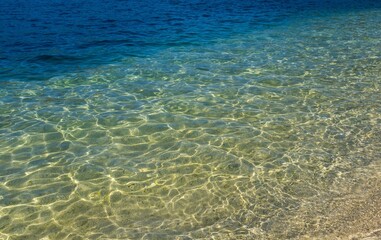 Clear water of Adriatic sea