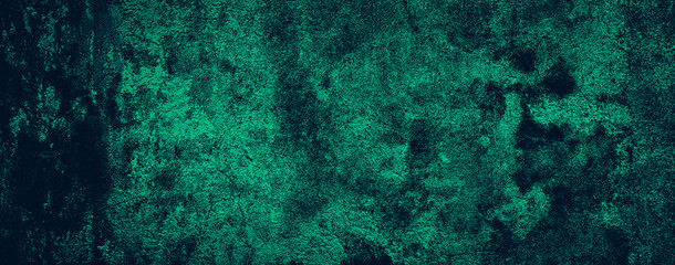 grunge abstract old cement concrete wall texture background with dark green color